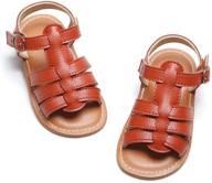 👧 school uniform otter momo sandals for toddler girls, ideal for summer wear logo