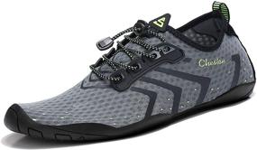 img 4 attached to Cheston Barefoot Quick Water All Black Men's Athletic Shoes: Ultimate Comfort and Style