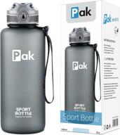 🧗 pak hiking water bottle | camping & outdoor use | plastic material | large capacity & wide mouth | bpa free | workout & lightweight design logo