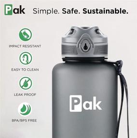 img 2 attached to 🧗 Pak Hiking Water Bottle | Camping & Outdoor Use | Plastic Material | Large Capacity & Wide Mouth | BPA Free | Workout & Lightweight Design