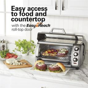 img 2 attached to Hamilton Beach Sure-Crisp 31523 Air Fryer Toaster Oven | Easy Reach Door | Stainless Steel