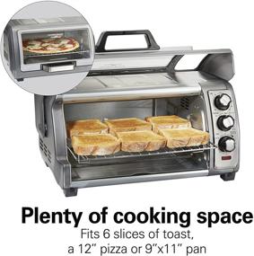 img 1 attached to Hamilton Beach Sure-Crisp 31523 Air Fryer Toaster Oven | Easy Reach Door | Stainless Steel