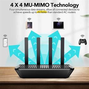 img 3 attached to AC2100 Dual-Band Smart Wi-Fi Router with MU-MIMO, Gigabit LAN Ports, Parental Control, Lifetime Internet Security - Up to 2033 Mbps High-speed for Video & Gaming