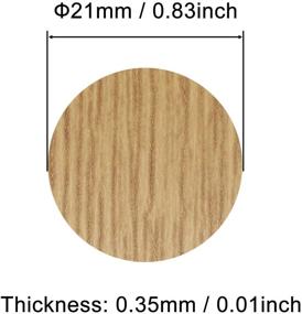 img 3 attached to 🔩 VictorsHome Self-Adhesive Screw Hole Stickers - Maple Wood Furniture Cabinet Cover Caps - 21mm Diameter - 2 Sheets, 108 Pcs - Dustproof & Durable PVC Material