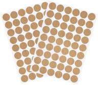 🔩 victorshome self-adhesive screw hole stickers - maple wood furniture cabinet cover caps - 21mm diameter - 2 sheets, 108 pcs - dustproof & durable pvc material logo