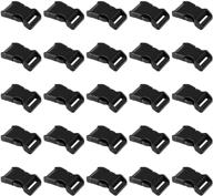 🔴 pack of 50 lihao 5/8-inch black plastic side release buckles ideal for paracord bracelets logo