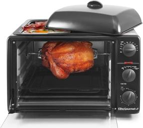 img 4 attached to 🍞 23L Elite Gourmet Counter Top Toaster Oven with Rotisserie, Bake, Grill, Broil, Roast, Toast, Keep Warm and Steam - Black