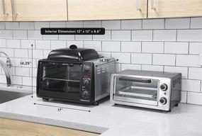 img 3 attached to 🍞 23L Elite Gourmet Counter Top Toaster Oven with Rotisserie, Bake, Grill, Broil, Roast, Toast, Keep Warm and Steam - Black