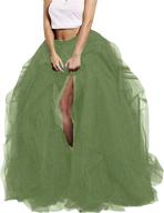 stunning lisong women's maxi tulle floor length special occasion skirt logo