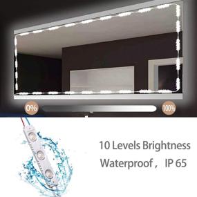 img 1 attached to 💡 Makeup Mirror Lights - Wobsion 10ft Dimmable LED Vanity Lights with RF Remote, 60 Bright White LEDs for Mirror, 6000K, Timing, 12V (Mirror Not Included)