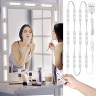 💡 makeup mirror lights - wobsion 10ft dimmable led vanity lights with rf remote, 60 bright white leds for mirror, 6000k, timing, 12v (mirror not included) logo