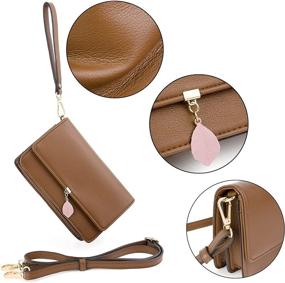 img 1 attached to UTO Crossbody Wristlet Checkbook Organizer Women's Handbags & Wallets and Crossbody Bags