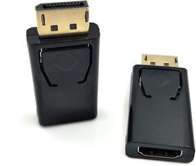 img 1 attached to Адаптер Poyiccot DisplayPort в HDMI: 4K DP в HDMI - женский конвертер, с позолоченным разъемом 1.4V Display Port в HDMI - черный.