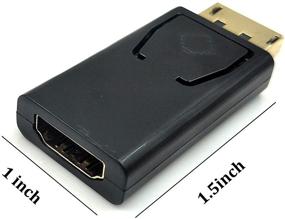 img 3 attached to Адаптер Poyiccot DisplayPort в HDMI: 4K DP в HDMI - женский конвертер, с позолоченным разъемом 1.4V Display Port в HDMI - черный.