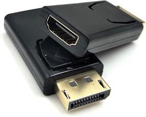 img 2 attached to Адаптер Poyiccot DisplayPort в HDMI: 4K DP в HDMI - женский конвертер, с позолоченным разъемом 1.4V Display Port в HDMI - черный.