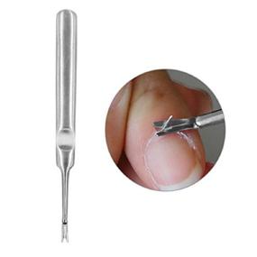 img 1 attached to 💅 Silver Stainless Steel Cuticle Pusher Trimmer for Adults - Dead Skin Hangnails Nails Cleaner Scissors Nipper Clipper, Nail Art Manicure Tool