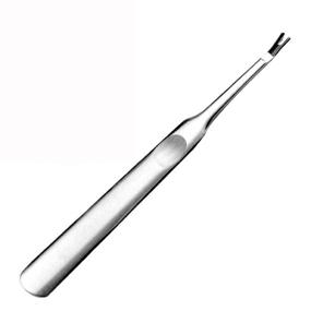 img 4 attached to 💅 Silver Stainless Steel Cuticle Pusher Trimmer for Adults - Dead Skin Hangnails Nails Cleaner Scissors Nipper Clipper, Nail Art Manicure Tool