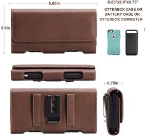 img 3 attached to 📱 Mopaclle Galaxy A51 Holster Case with Belt Clip - Leather Pouch Holster Cover Holder for Samsung Galaxy A50,A20,71,A70 (Compatible w/Otterbox Case On)