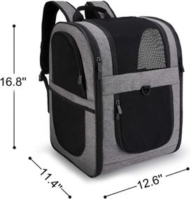 img 3 attached to 🐾 Apollo Walker Pet Carrier Backpack - Ideal for Travel, Hiking, and Outdoor Use - Large/Small Cats and Dogs, Puppies - Enhanced Safety Features and Comfortable Cushion Back Support