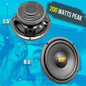 img 3 attached to 🚗 High-Quality Car Mid Bass Speaker System - Professional 6.5 Inch 200 Watt 4 Ohm Vehicle Mid-Bass Component Poly Woofer Audio Sound Speakers with 30 Oz Magnet Structure, 2.5” Mount Depth Conveniently Fits OEM - Pyramid W64