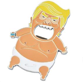 img 1 attached to 🍼 Trump Baby Balloon Shaped Magnetic Bottle Opener: Funny Angry Baby Donald Trump Fridge Magnet Sticker—4 inches High! Ideal Anti Donald Trump Gag Gift