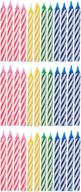 🎂 36-count multi-colored spiral birthday candles by american greetings party supplies logo