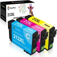 🖨️ masaimara remanufactured ink cartridge (3-pack) for epson 212xl - cyan, yellow, magenta - compatible with wf-2830, wf-2850, xp-4100, xp-4105 printers logo