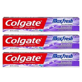 img 2 attached to 👍 Обзор зубной пасты Colgate Max Fresh Knockout Gel: Анализ упаковки 3 штуки по 2,5 унции