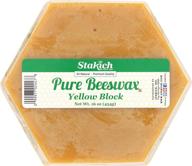 🐝 1 pound pure yellow beeswax block - natural, cosmetic grade by stakich logo
