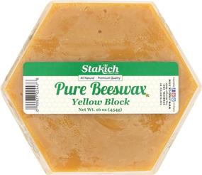 img 4 attached to 🐝 1 Pound Pure Yellow Beeswax Block - Natural, Cosmetic Grade by Stakich