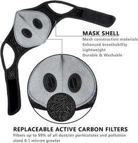 img 2 attached to 🚴 Long-Lasting Washable Reusable Breathing Mask for Outdoor Cycling