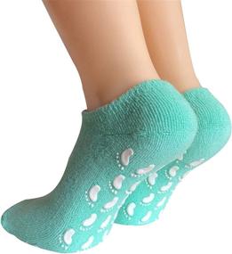 img 1 attached to 🧦 Lantee Non Slip Skid Proof Women's Ankle Hospital Socks - Low Cut, No Show with Grips