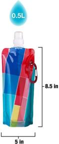 img 2 attached to 🌊 Vapur Reflex Flexible Water Bottle: Lightweight, BPA-Free, and Portable - 0.5L (16oz) + Carabiner