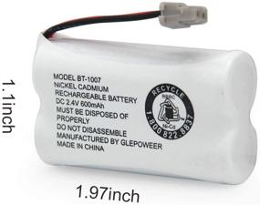 img 2 attached to 🔋 Батарея для беспроводного телефона GLEPOWEER BT1007 2.4V 500mAh - совместима с D1484, DCX150, DECT1500, BT-1015, HHR-P506, HHR-P506A Handset Telephone (2 упаковки)