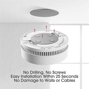 img 1 attached to 5-Pack Magnetic Smoke Detector Mount, Strong Magnetic Adhesive Pads, Ø 2.8 in - No Drilling or Screws Required, MA02