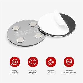 img 3 attached to 5-Pack Magnetic Smoke Detector Mount, Strong Magnetic Adhesive Pads, Ø 2.8 in - No Drilling or Screws Required, MA02