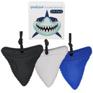 shark tooth chew necklace for kids - chewing necklace teether toy (3 pack) logo