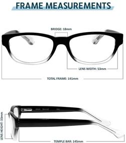 img 2 attached to Premium Real Glass Reading Glasses: Stylish Acetate Frame & +2.00 Reading Add-On