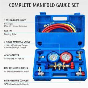 img 2 attached to OrionMotorTech Diagnostic Manifold Charging Refrigerants