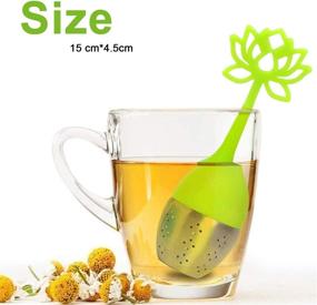 img 3 attached to 🌼 ANYI16-Pack Stainless Steel Tea Infuser Filters - Loose Tea Steepers with Silicone Handled Flower-Shaped Mesh Cups for Herbal or Loose Leaf Tea