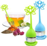 🌼 anyi16-pack stainless steel tea infuser filters - loose tea steepers with silicone handled flower-shaped mesh cups for herbal or loose leaf tea logo