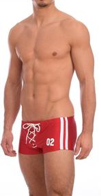 img 4 attached to 🩲 Gary Majdell Sport Men's Varsity Football Trunk Boxer Swimsuit Brief