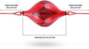 img 3 attached to 🥊 KUYOU Double End Ball 2.0: Leather Punching Ball for Boxing Speed Training and Agility - Includes Pump and Ring Locking