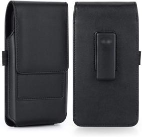 img 4 attached to 📱 BECPLT Phone Holster: 360 Rotating Leather Belt Case for Galaxy Note 20 Ultra, Note 10 Plus, S21+, S20 Ultra, and More