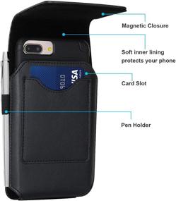 img 2 attached to 📱 BECPLT Phone Holster: 360 Rotating Leather Belt Case for Galaxy Note 20 Ultra, Note 10 Plus, S21+, S20 Ultra, and More