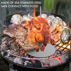 img 3 attached to 🔥 ZAUGONTW Vertical Skewer Grill: Premium Stainless Steel Brazilian BBQ Rack for Steak, Whole Chickens, Fish and More!