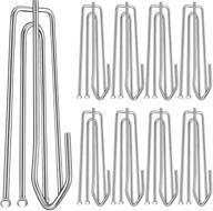 60-piece stainless steel pleat hooks set for pleated drapes - drapery hook and pin - pinch pleat hook clips with 4 prongs - traverse pleater 4 end curtain hangers for window, door, bathroom curtain logo