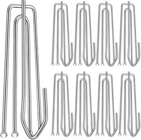 img 4 attached to 60-Piece Stainless Steel Pleat Hooks Set for Pleated Drapes - Drapery Hook and Pin - Pinch Pleat Hook Clips with 4 Prongs - Traverse Pleater 4 End Curtain Hangers for Window, Door, Bathroom Curtain