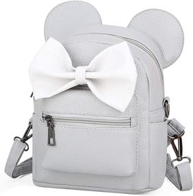 img 3 attached to Cartoon Polka Dot Convertible Backpack Crossbody Backpacks for Kids' Backpacks