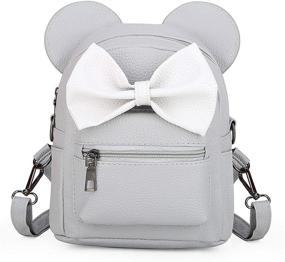 img 4 attached to Cartoon Polka Dot Convertible Backpack Crossbody Backpacks for Kids' Backpacks